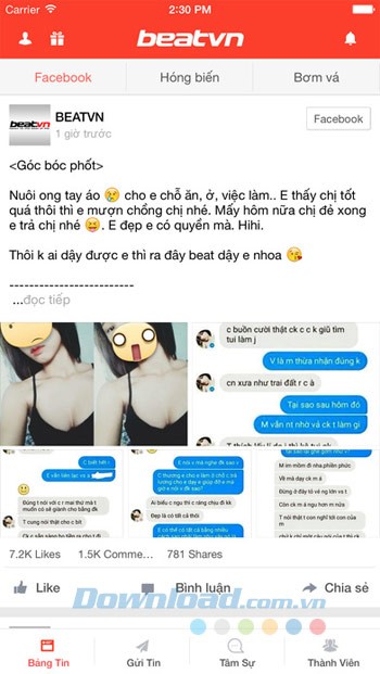 Giao diện chính của BEATVN