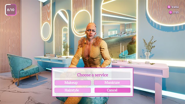 Cung cấp cho khách hàng dịch vụ làm tóc, làm nail, trang điểm, chăm sóc da... trong Beauty Salon Sim