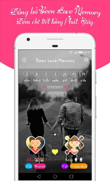 Đồng hồ đếm chi tiết từng phút, giây