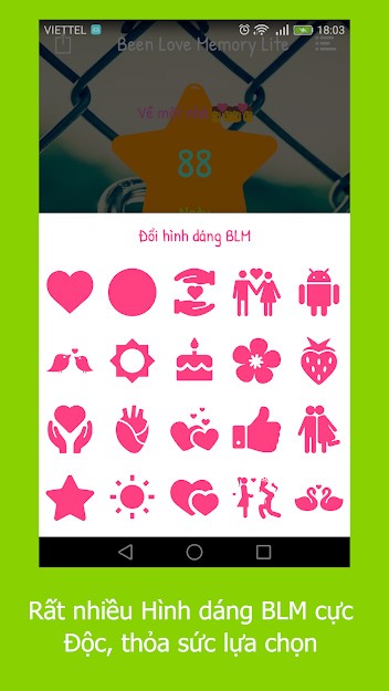 Biểu tượng đếm ngày tình yêu Been Love Memory Lite