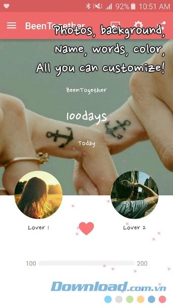 Been Together với tính năng tùy chỉnh ảnh, hình nền