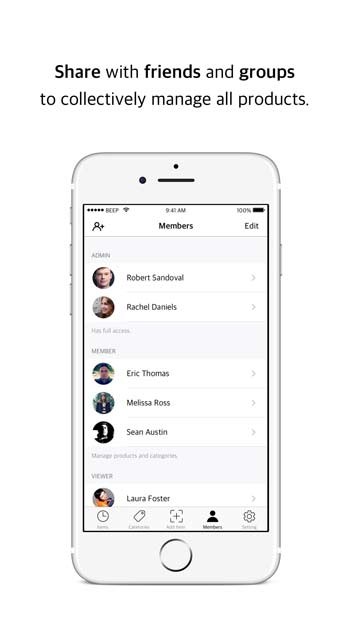 Chia sẻ với gia đình và bạn bè để cùng nhau theo dõi hạn sử dụng của sản phẩm