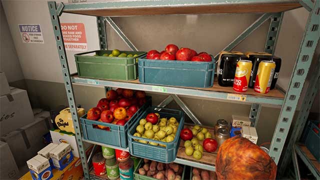 Sắp xếp hàng hóa và vật phẩm một cách cẩn thận