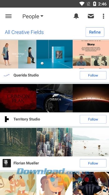 Khám phá các dự án mới với Behance
