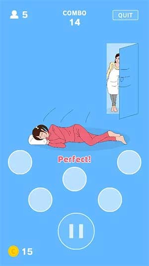 Đánh lạc hướng khi mẹ vào phòng