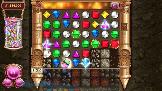 Game xếp kim cương Bejeweled LIVE