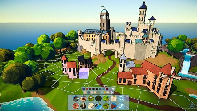 Hệ thống xây dựng dạng lưới giúp dễ dàng sắp xếp các công trình, cấu trúc, cây xanh, đồ trang trí...