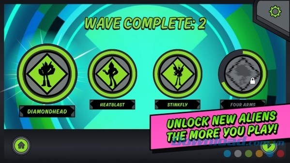 Nhiều anh hùng kì dị khác đang chờ bạn mở khóa trong game Ben 10: Alien Experience cho Android