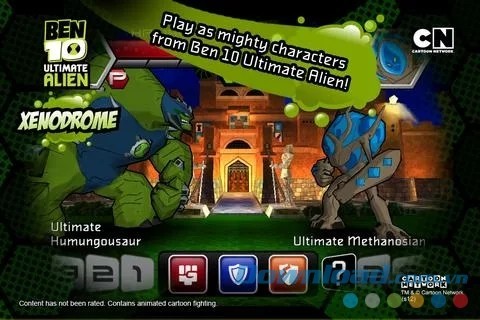 Nhập vai nhiều nhân vật hoạt hình yêu thích trong Ben 10 Xenodrome cho Android