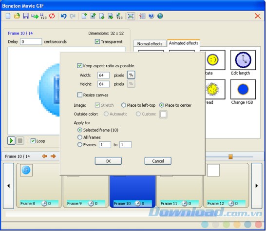 Chỉnh sửa khung hình