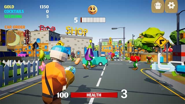 Trang bị vũ khí và đối đầu với các cư dân thực vật của thành phố