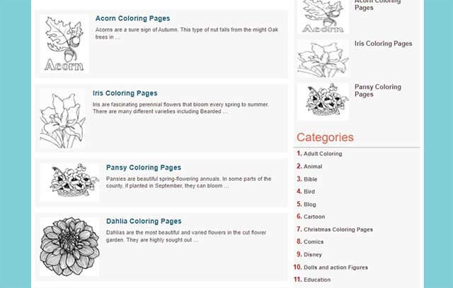 Trang web này sẽ chia các tác phẩm thành nhiều thể loại khác nhau