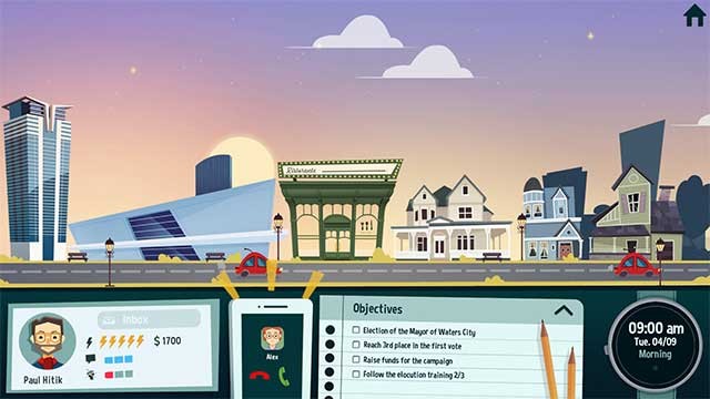 Giữ liên lạc với các mối quan hệ của nhân vật bằng điện thoại