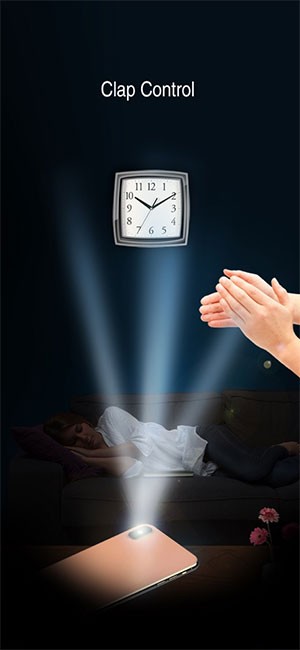 Điều khiển Best Flash Light bằng tiếng vỗ tay