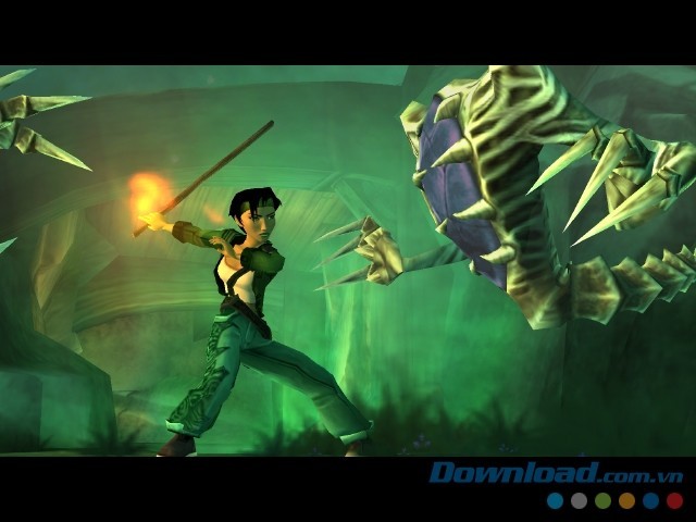Giúp nhân vật nữ chính sử dụng gậy thành thục trong game phiêu lưu cho PC Beyond Good and Evil