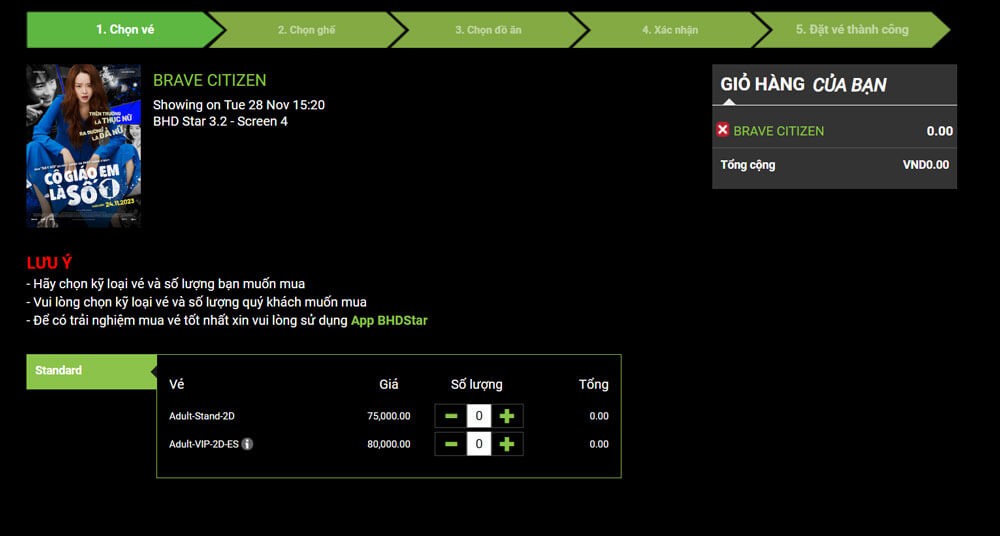 Đặt vé xem phim tại BHD Star Cineplex