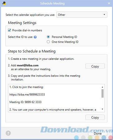 Lên kế hoạch cho cuộc họp