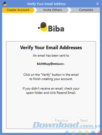 Đăng ký tài khoản Biba
