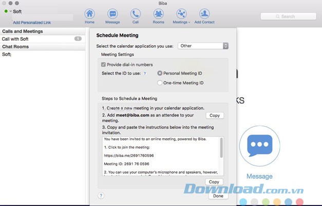 Lên lịch cho cuộc họp