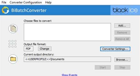 Giao diện BiBatchConverter