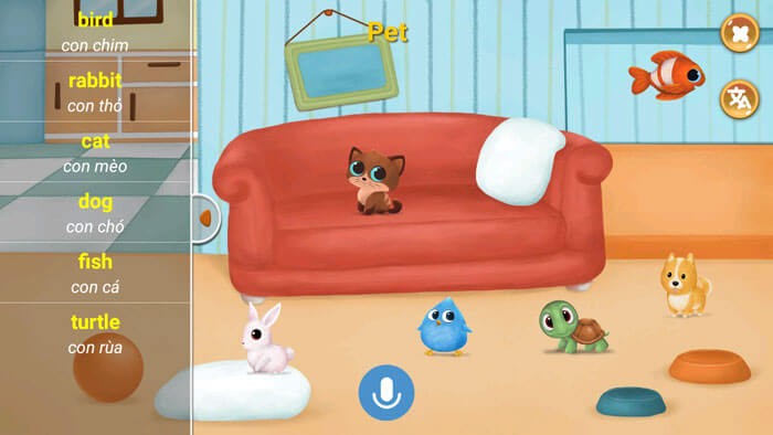 Thiết kế riêng dành cho trẻ về hình ảnh và âm thanh