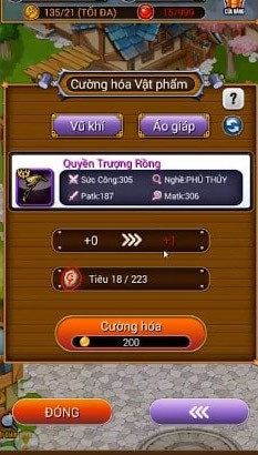 Cường hóa vật phẩm trong Biệt Đội Phép Thuật