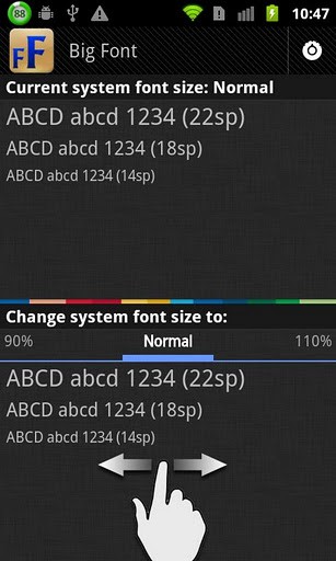 Big Font (change font size) for Android