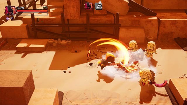 Hợp tác nhóm 2 anh hùng và cùng nhau giải cứu công chúa trong Big Helmet Heroes