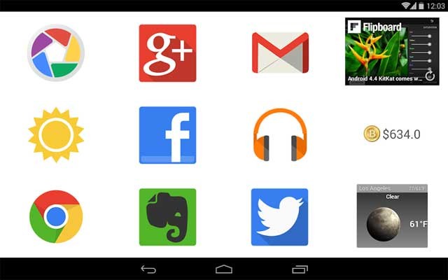 BIG Launcher bao gồm một menu chính với các biểu tượng rất rõ ràng