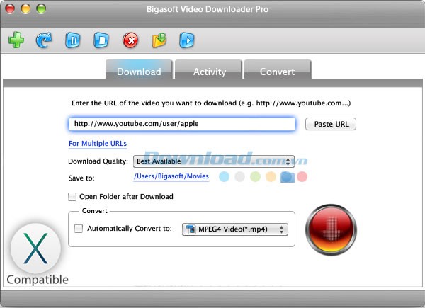 Bigasoft Video Downloader Pro cho Mac