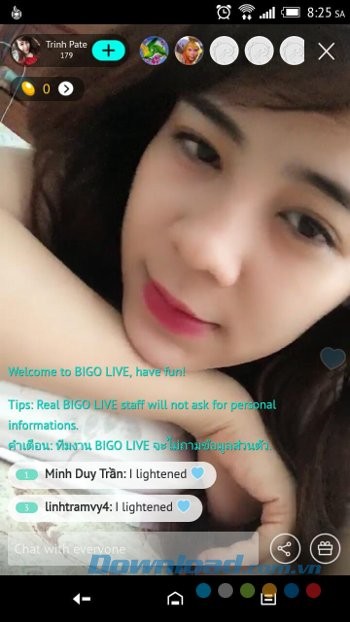 Tương tác với khán giả trên BIGO LIVE