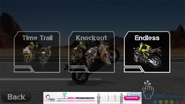 Chọn chế độ chơi trong Bike Attack Race: Stunt Rider 3D