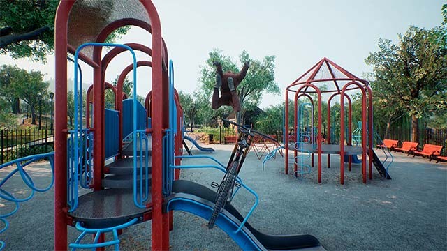 Liên tục thực hiện các pha mạo hiểm trên không để cải thiện skill trong game BIKEOUT