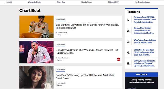 Cập nhật nhanh chóng những câu chuyện và xu hướng trong ngành âm nhạc
