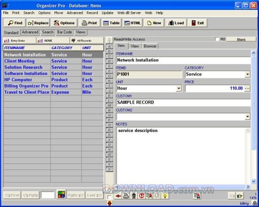 Billing Organizer Pro
