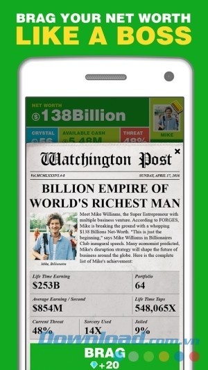 Trở thành ông trùm tỷ phú giàu có