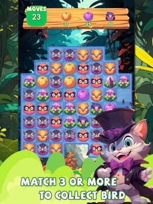 Bird Crush là game ghép 3 cho bạn thu thập những chú chim sặc sỡ