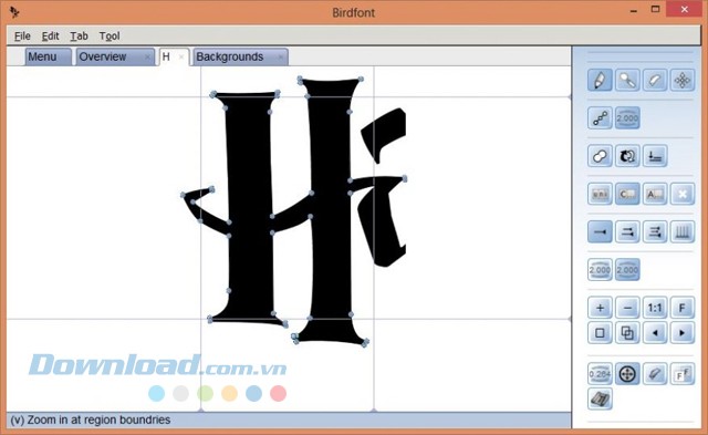 Tạo phông chữ bằng phần mềm Birdfont