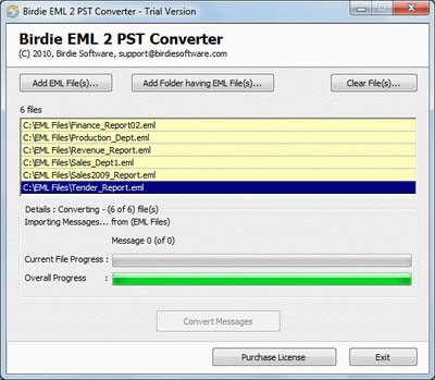 Birdie EML to PST Converter