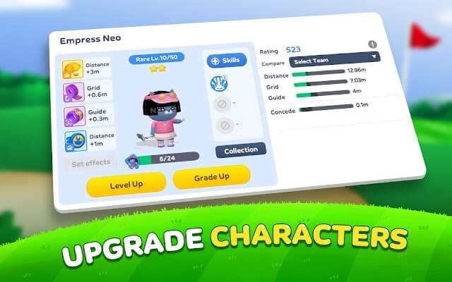 Nâng cấp các nhân vật