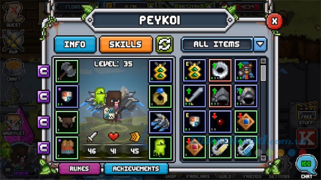 Nâng cấp nhân vật