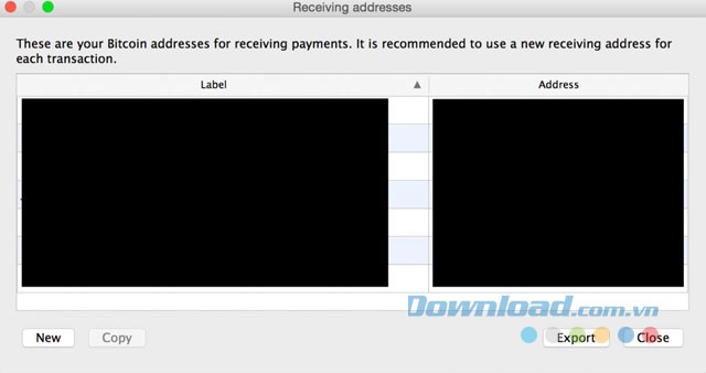 Người dùng cần địa chỉ để gửi và nhận tiền