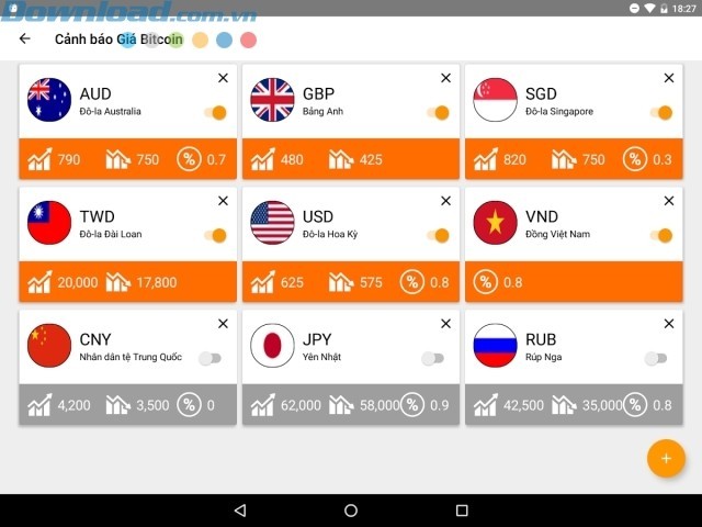 Hỗ trợ tới 165 loại tiền tệ