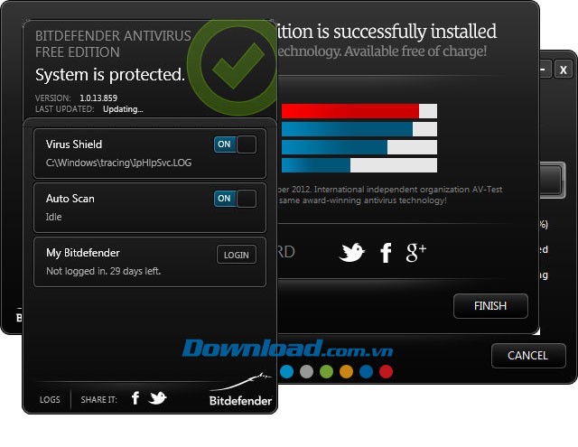 Bitdefender Antivirus Free Edition trên Windows