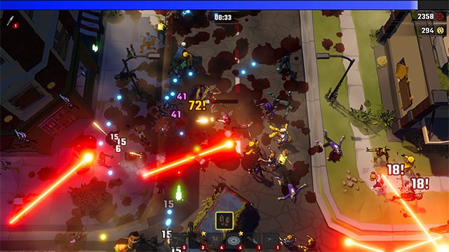 Game Biters and Bullets đi theo phong cách bắn súng top-down cường độ cao và đẫm máu