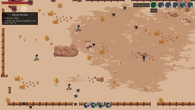 Đối phó với vô vàn loại zombie và boss trong khi chơi BITGUN