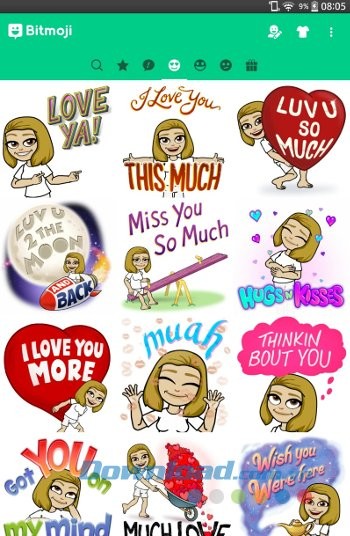 Bộ sưu tập Emoji của Bitmoji