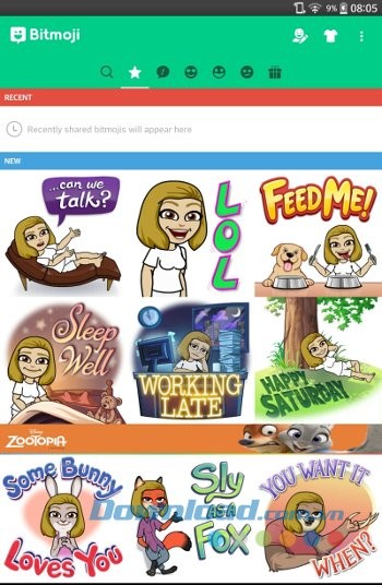 Thiết kế Emoji với Bitmoji