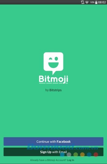Giao diện ứng dụng Bitmoji