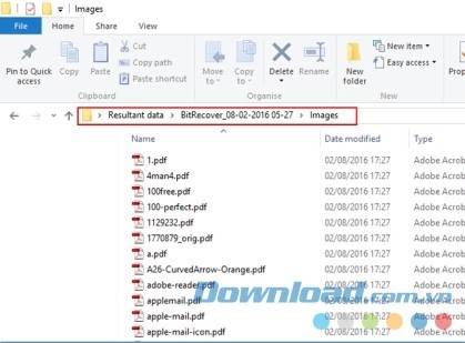 File ảnh đã được chuyển sang dạng PDF với chất lượng cao